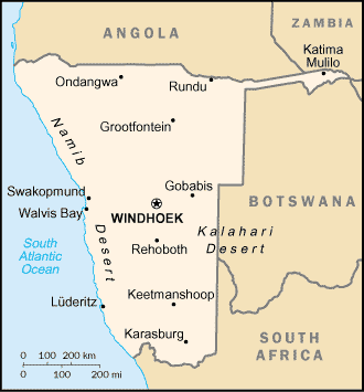 Namibia Map