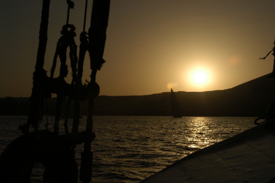 Felucca Ride at Sunset, Aswan, Egypt